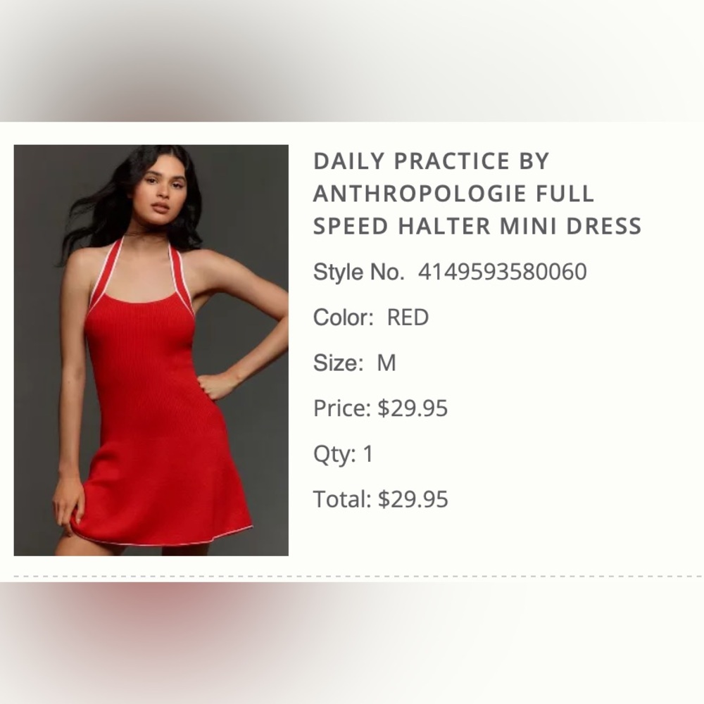 Never worn! Super cute casual knit dress in striking red color.